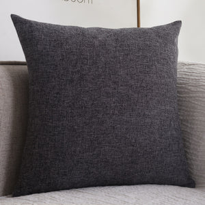 Plain Cotton Linen Sofa Cushion Thickened Square Decorative Throw Pillow