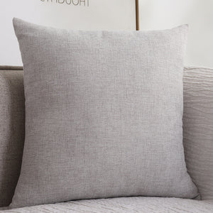 Plain Cotton Linen Sofa Cushion Thickened Square Decorative Throw Pillow