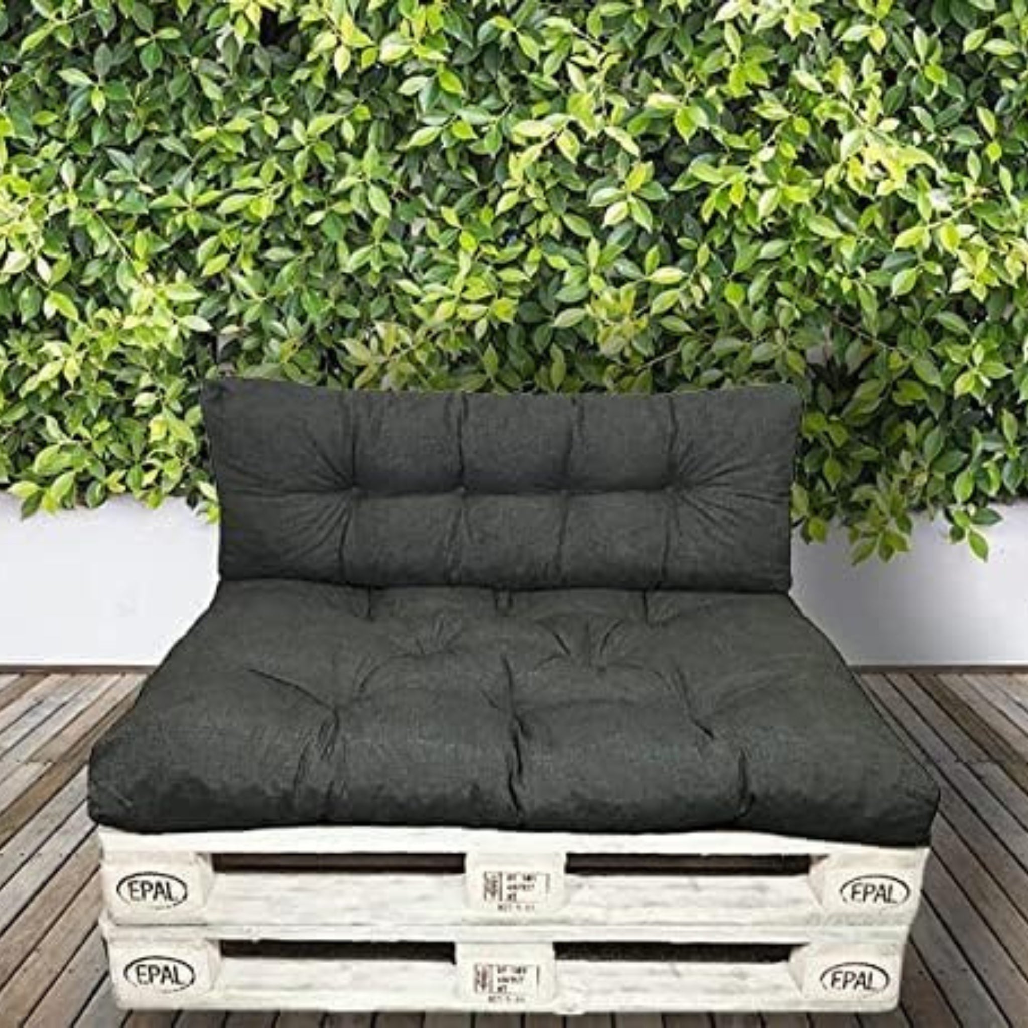 Hochwertige Palettenkissen Set - Anthrazit, für Indoor & Outdoor Sofa, - CozyCushions Co.