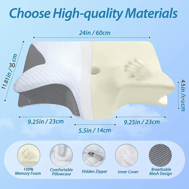 Memory Foam Ergonomic Contour  Pillow