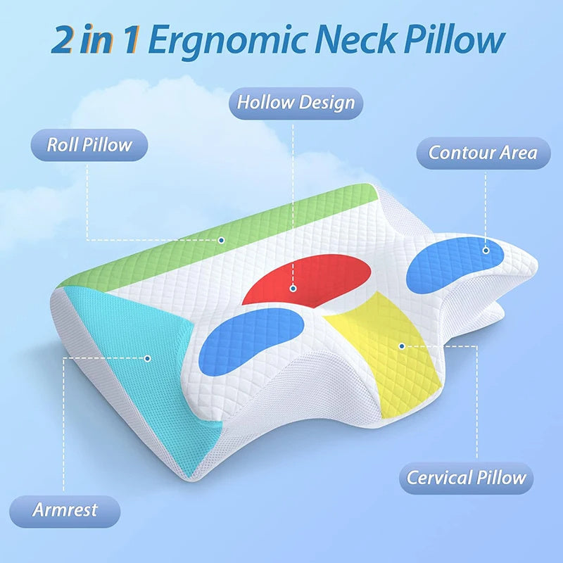 Memory Foam Ergonomic Contour  Pillow