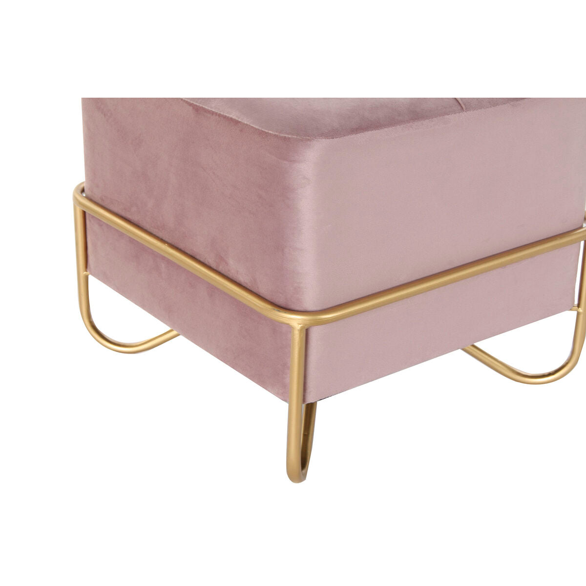 Bench DKD Home Decor   Foam Pink Golden Metal Polyester Velvet MDF - CozyCushions Co.