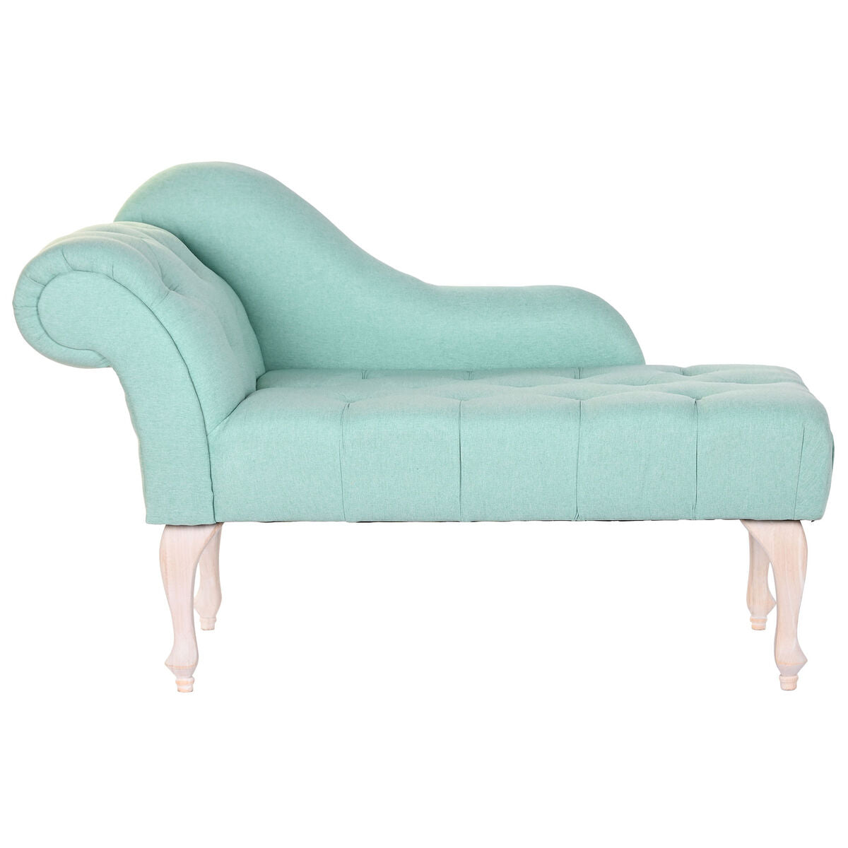 Chaise Longue Sofa DKD Home Decor 119 x 55 x 77 cm Rubber wood Green - CozyCushions Co.