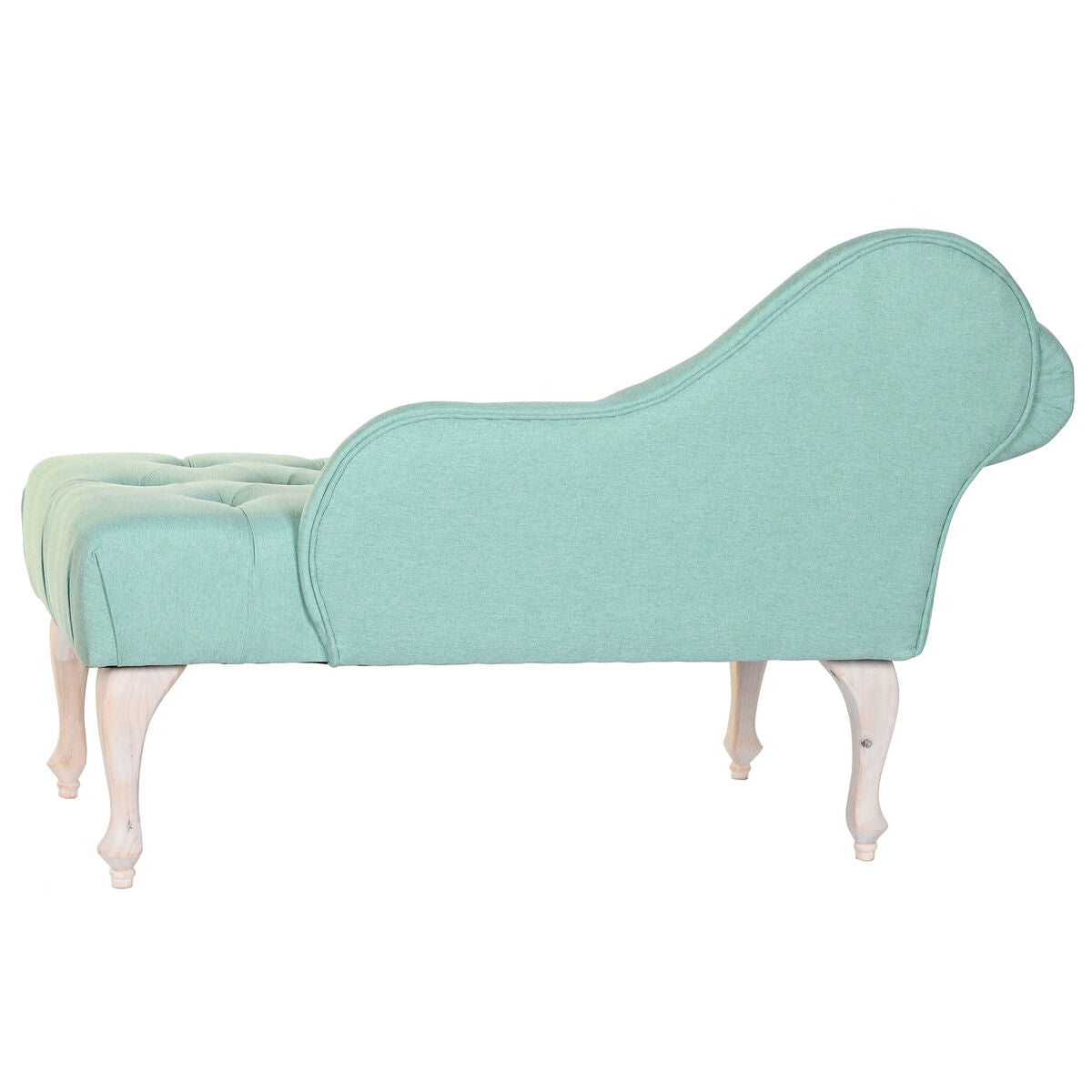 Chaise Longue Sofa DKD Home Decor 119 x 55 x 77 cm Rubber wood Green - CozyCushions Co.