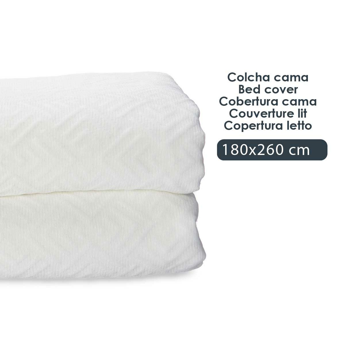 Bedspread (quilt) Geometric White (180 x 260 cm) - CozyCushions Co.