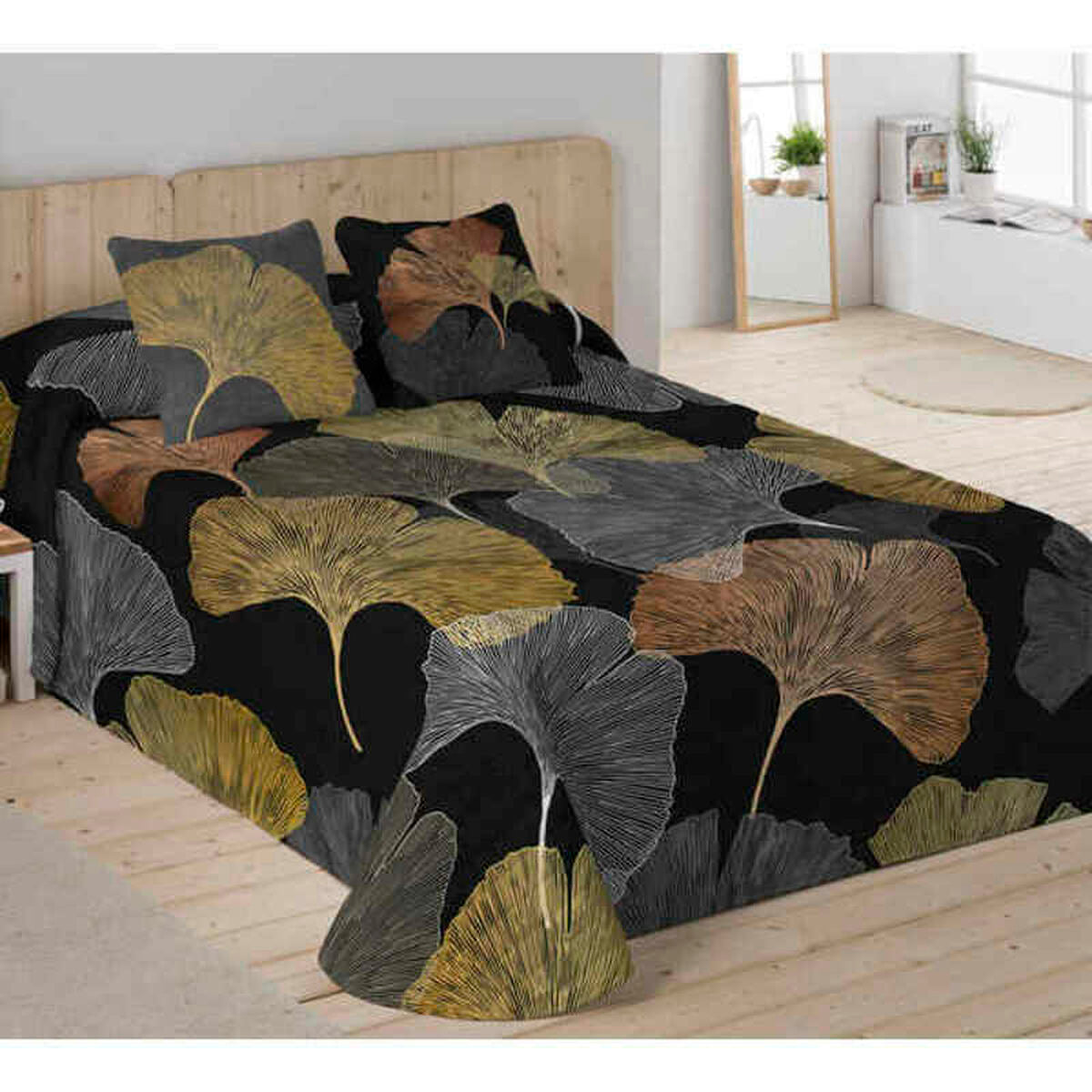 Bedspread (quilt) Naturals Ginkgo - CozyCushions Co.