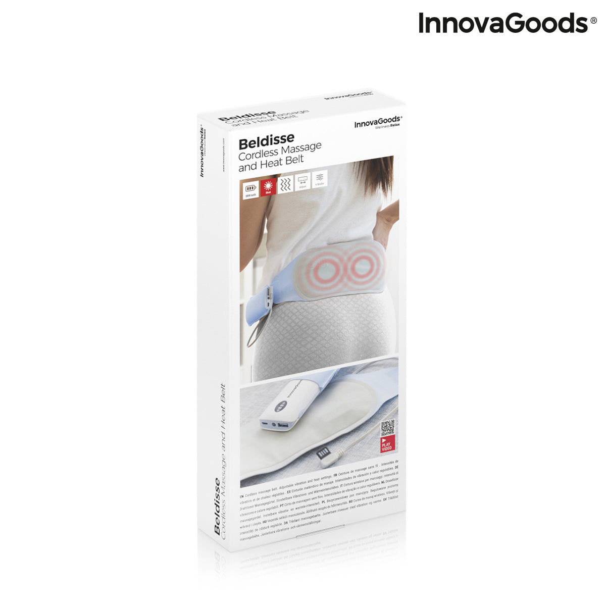 Rechargeable Wireless Massage and Heat Belt Beldisse InnovaGoods - CozyCushions Co.