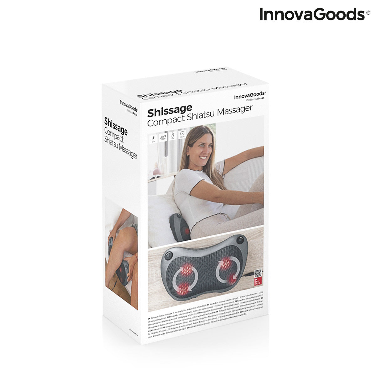 Compact Shiatsu Massager Shissage InnovaGoods - CozyCushions Co.