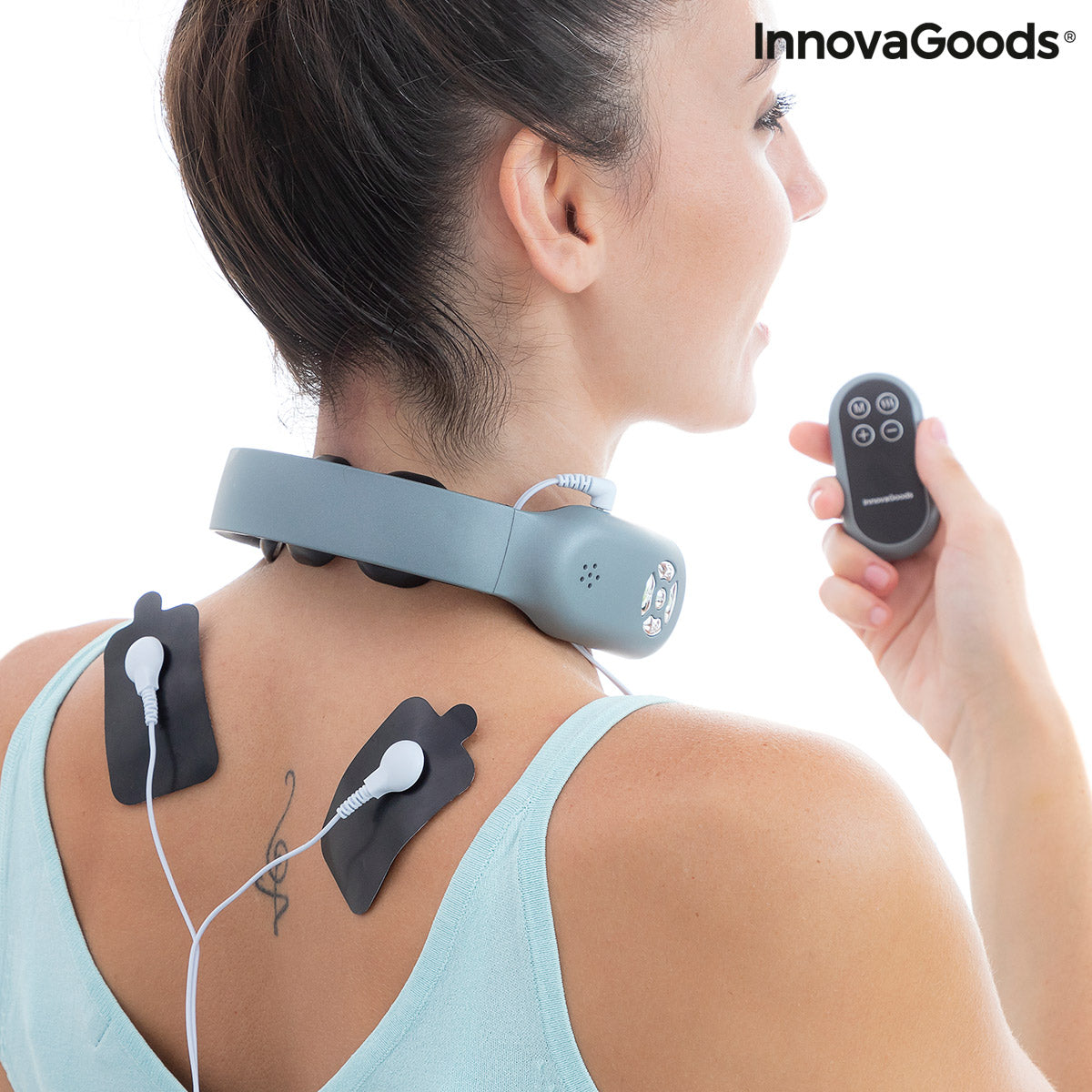 Rechargeable Neck Massager with Remote Control Nekival InnovaGoods - CozyCushions Co.