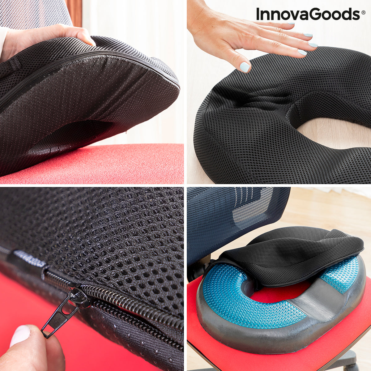 Gel & Bamboo Charcoal Cushion with Removable Cover Charnut InnovaGoods - CozyCushions Co.