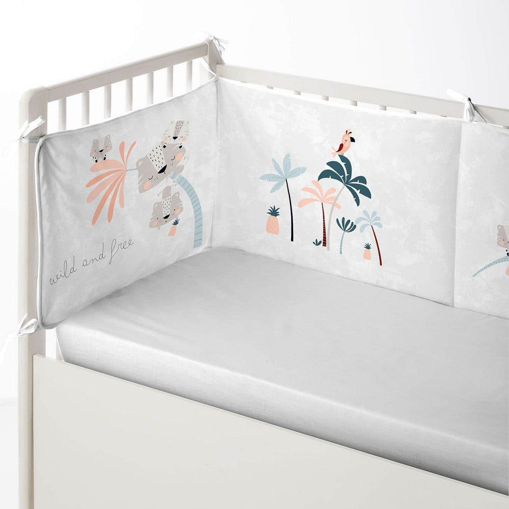 Cot protector Cool Kids Wild And Free (60 x 60 x 60 + 40 cm) - CozyCushions Co.