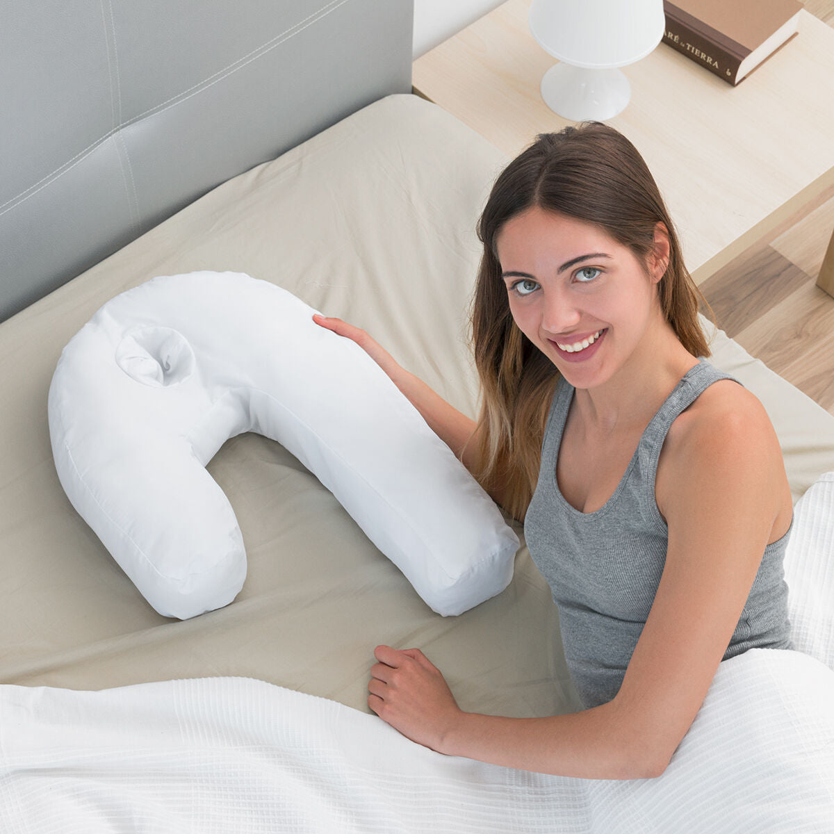 U Side Sleepers Ergonomic Pillow Slupill InnovaGoods - CozyCushions Co.