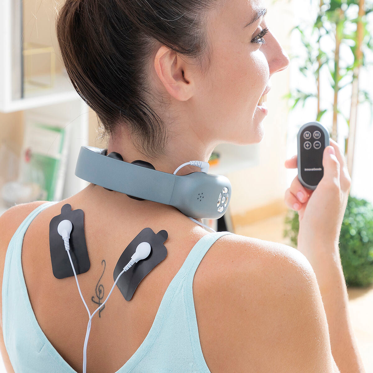 Rechargeable Neck Massager with Remote Control Nekival InnovaGoods - CozyCushions Co.