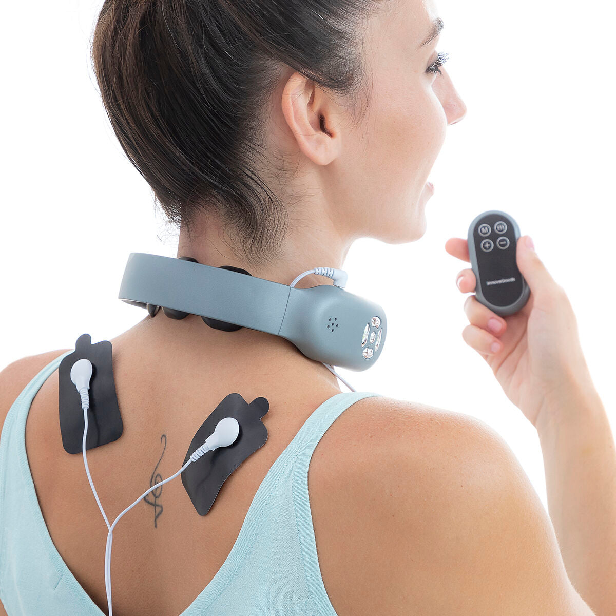 Rechargeable Neck Massager with Remote Control Nekival InnovaGoods - CozyCushions Co.