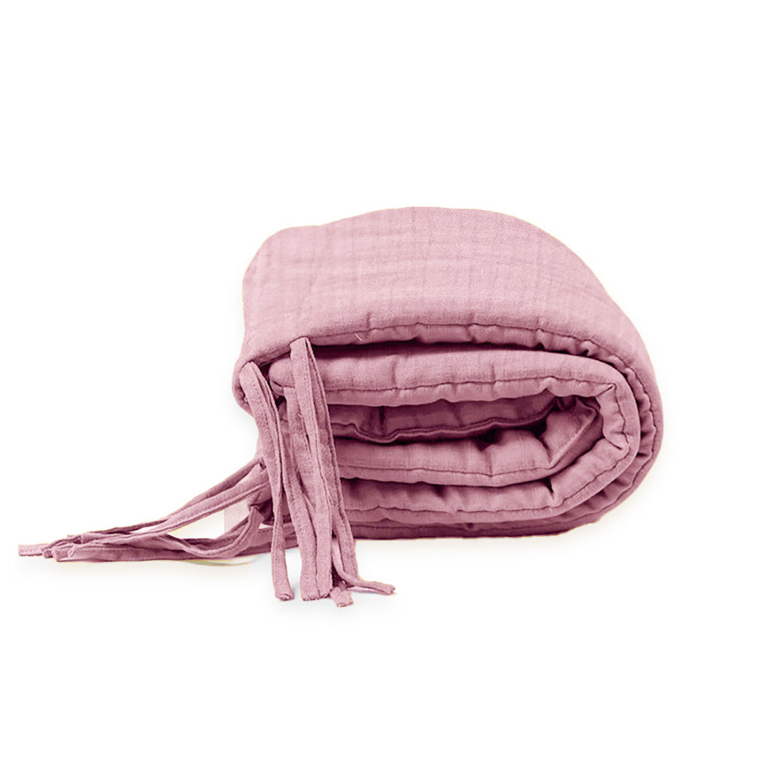 Organic Cotton Cot Bumper - Pink - CozyCushions Co.