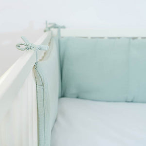 Organic Cotton Cot Bumper - Green - CozyCushions Co.