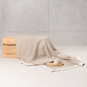 Hemp linen throw blanket - CozyCushions Co.