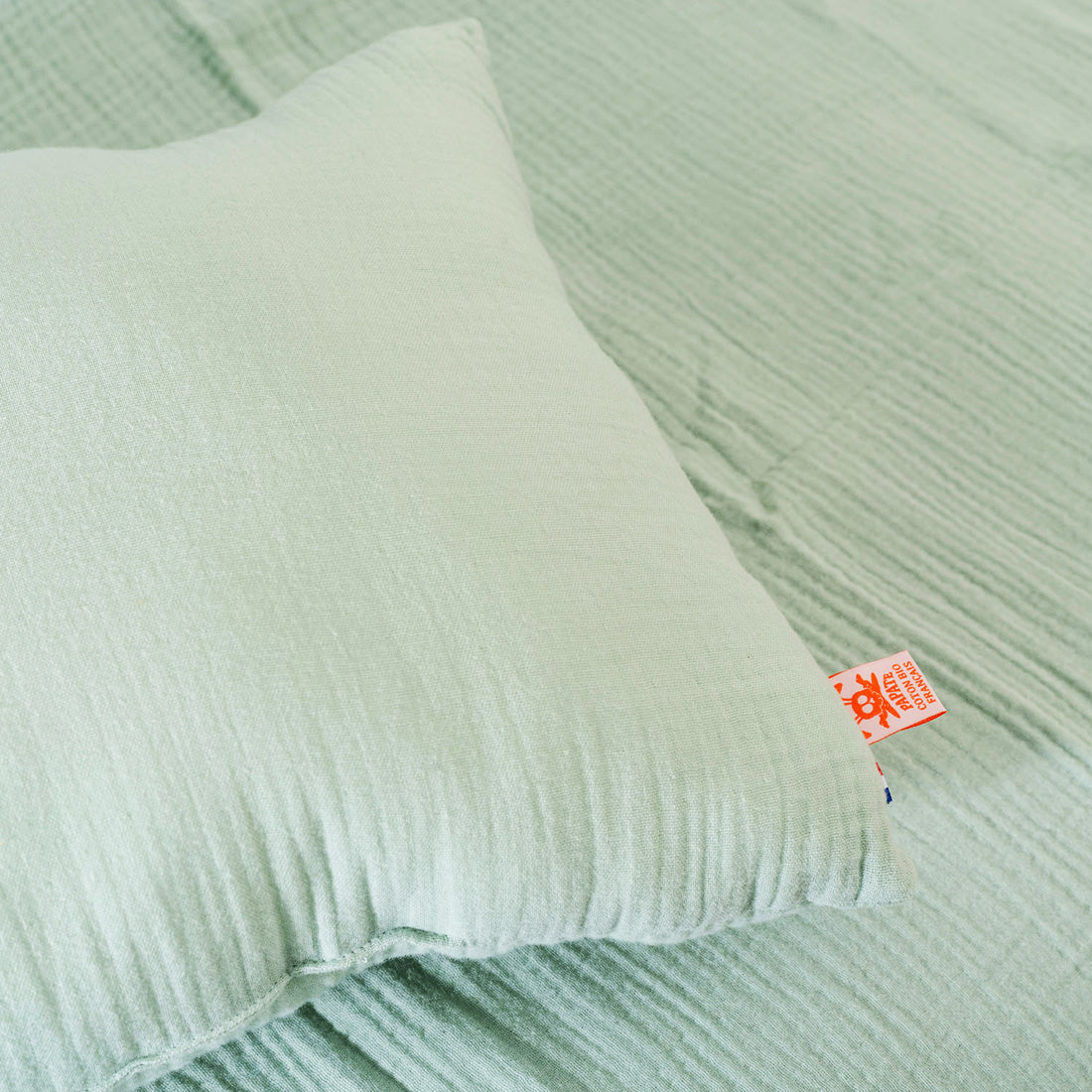 Organic Cotton Pillow - Green - CozyCushions Co.