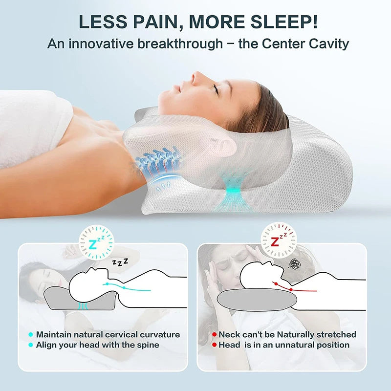 Memory Foam Ergonomic Contour  Pillow