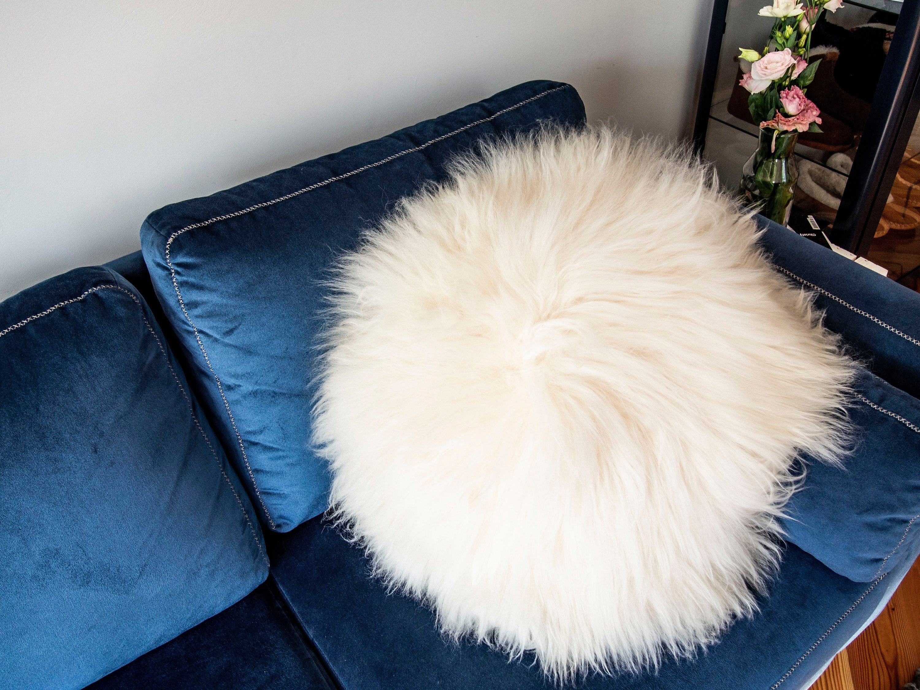 Decorative Round Furry Pillow. - CozyCushions Co.