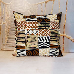 Set of 2 / 4 African Print | 40x40cm | Mudcloth Boho Cushion Cover - CozyCushions Co.